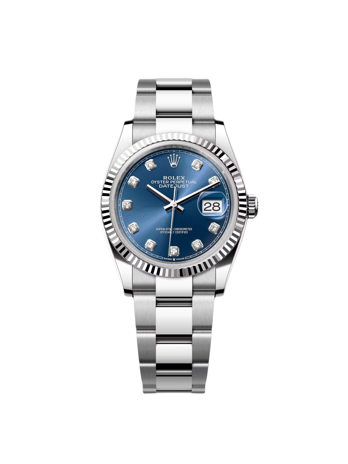 Rolex Datejust 36mm 126234 Blue Diamond Dial Stainless Steel Jubilee Mens Watch - Image 2