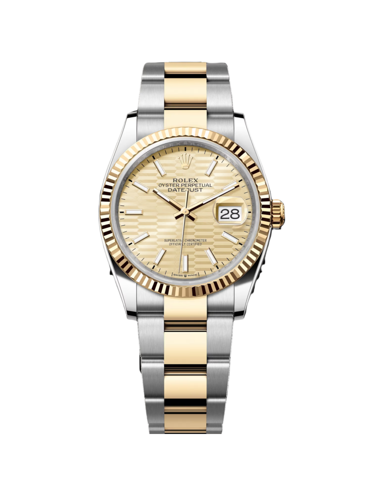 Rolex Datejust 36mm 126233 Golden Fluted Motif 36mm Dial Oyster Bracelet