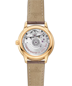 Alternative view of Omega De Ville Prestige 34 mm White Dial with Diamonds 18k Yellow Gold Strap 434.53.34.20.55.002