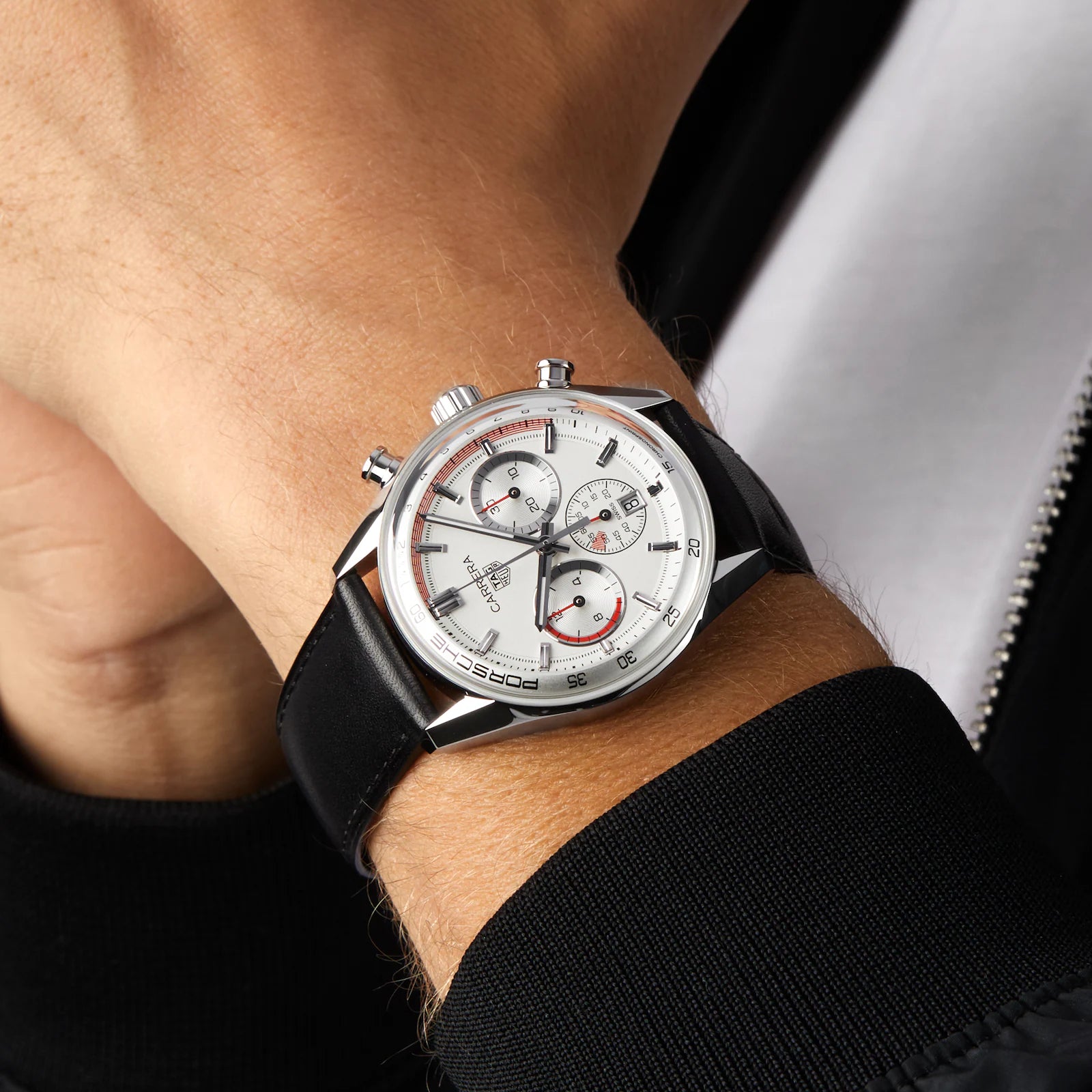 TAG Heuer Carrera Chronosprint X Porsche Special Edition 42mm Mens Watch Silver CBS2011.FC6529 - Image 7