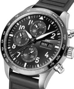 Alternative view of IWC Pilot Performance Chronograph 41mm AMG Mens Watch Black Rubber IW388305