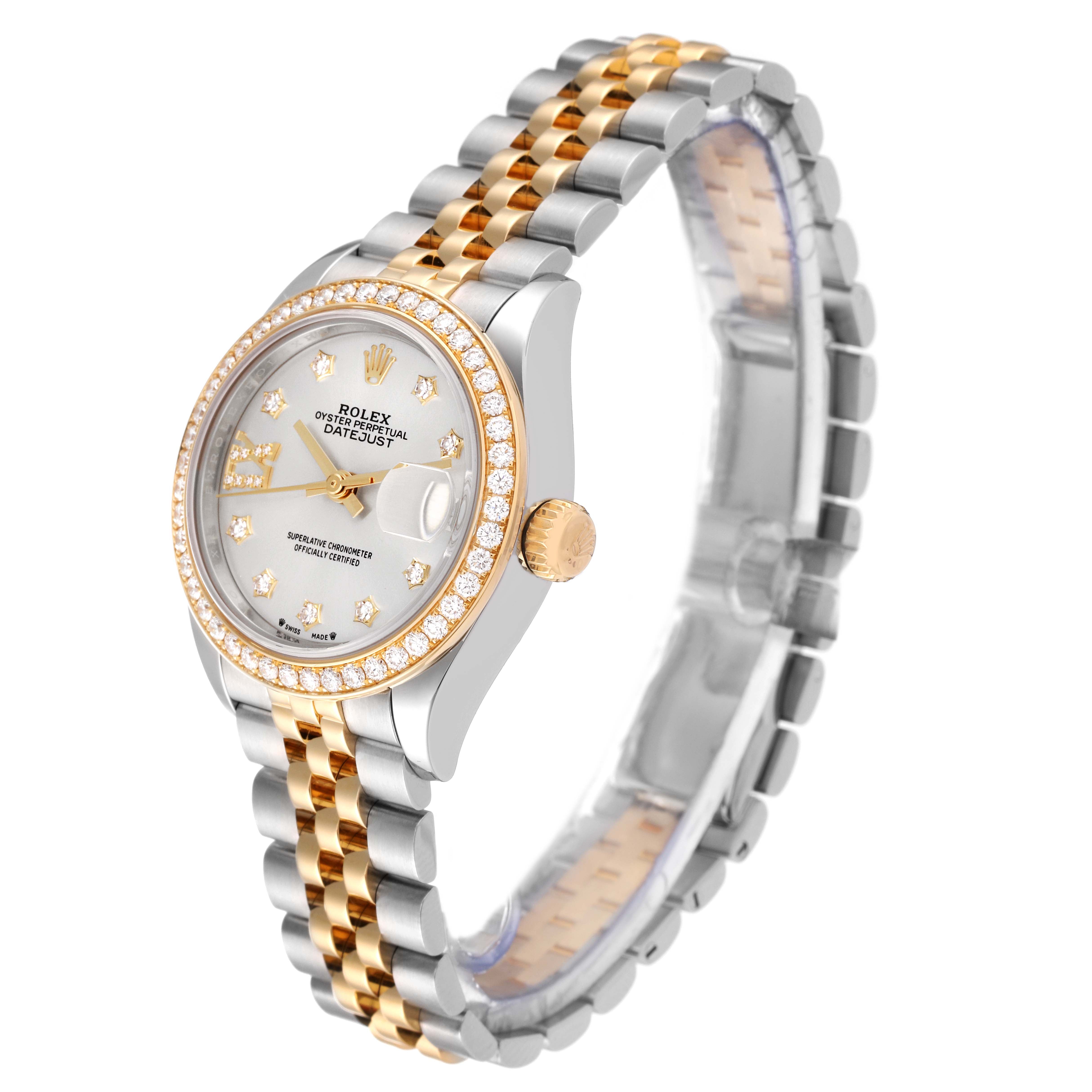 Rolex Lady-Datejust 28mm 279383RBR Silver Diamond Dial Yellow Rolesor Oyster Bracelet - Image 5