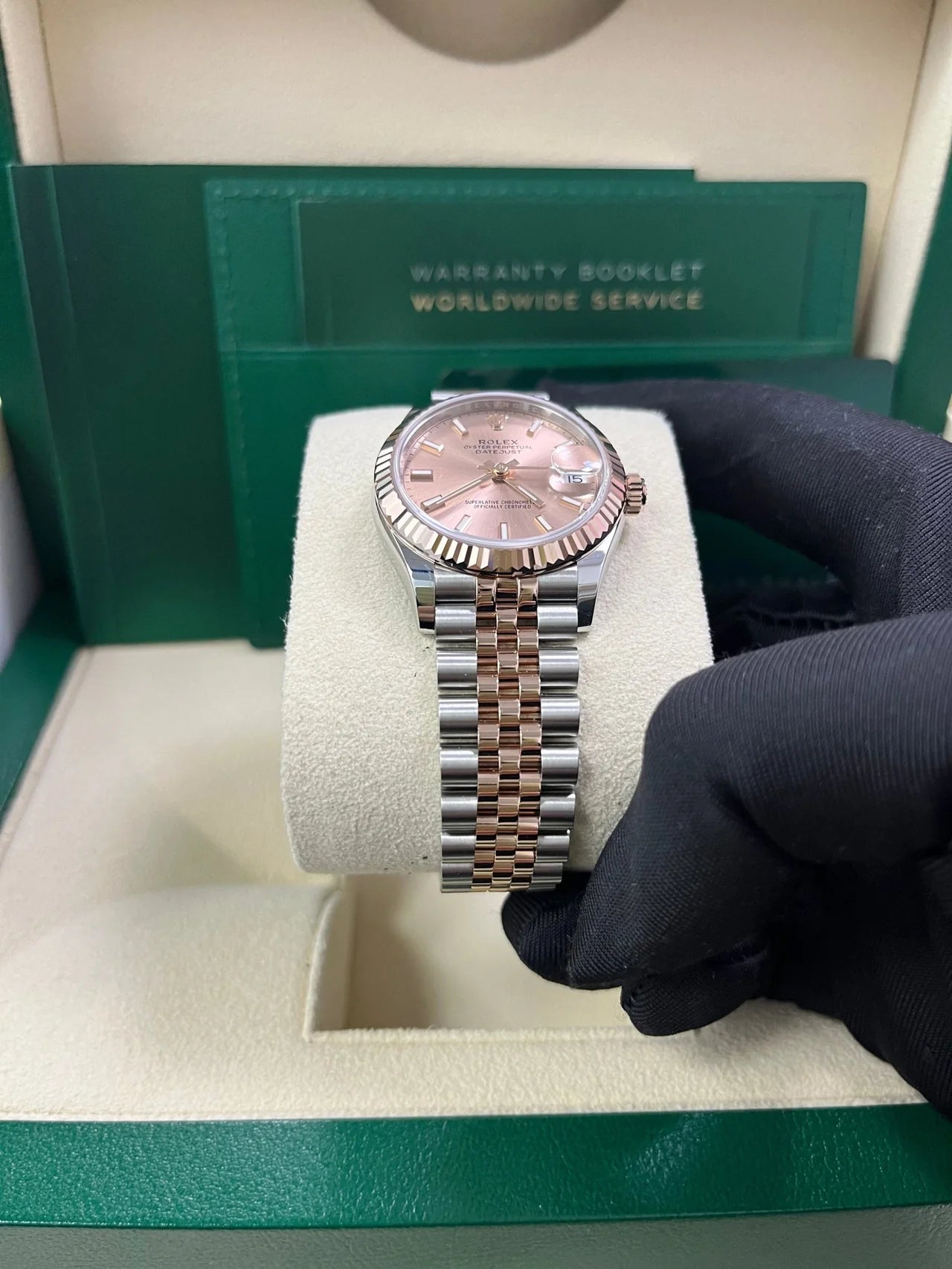 Rolex Lady-Datejust 28mm 279171 Sundust Index Oyster Stainless Steel and Rose Gold - Image 7