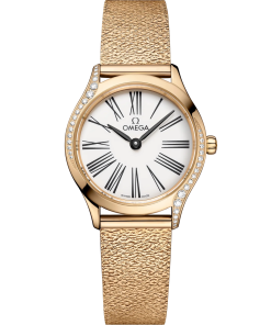 Omega De Ville Mini Trésor 26mm White Dial with Diamonds Moonshine�?18k Rose Gold Bracelet 428.55.26.60.04.001