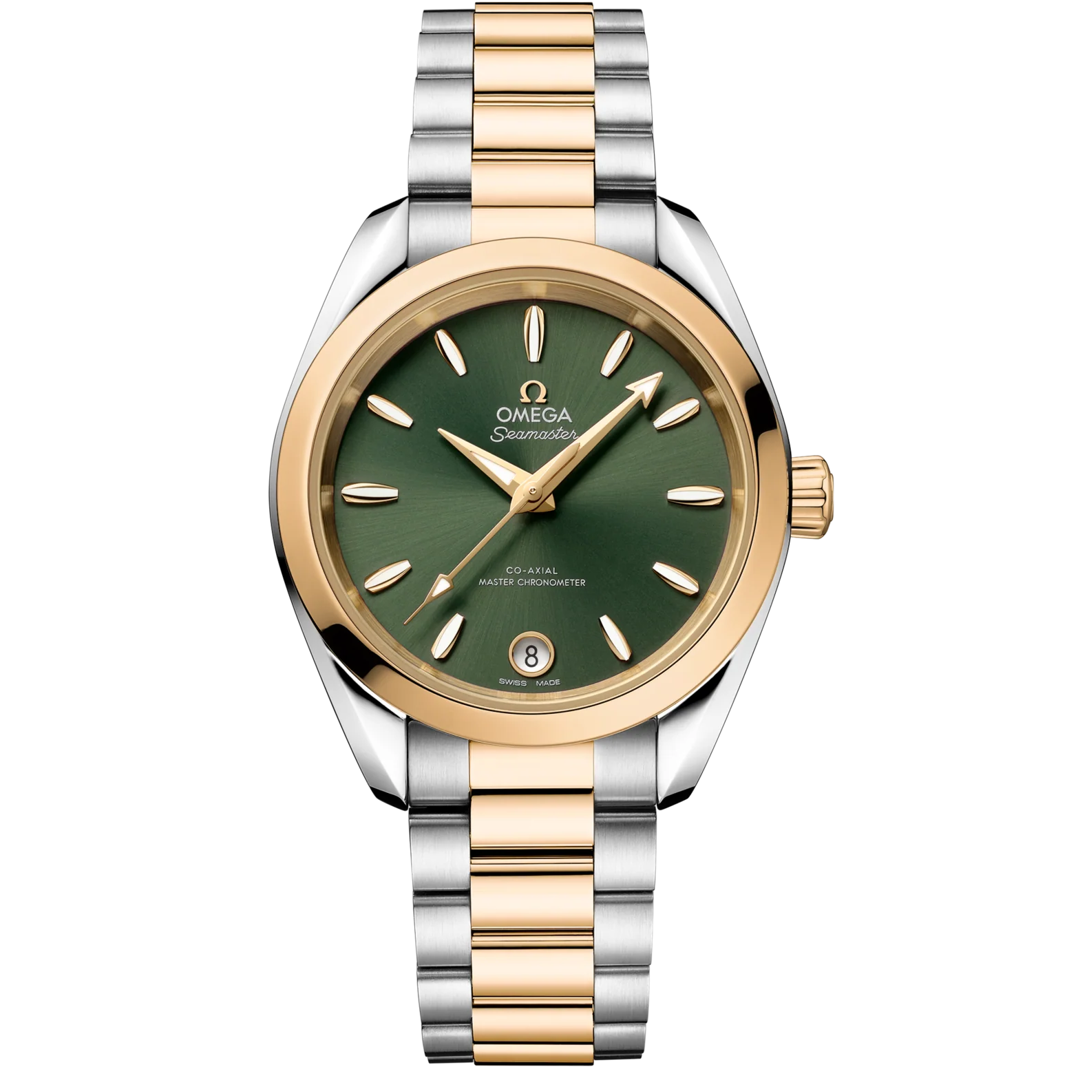 Omega Seamaster Aqua Terra Shades 34 mm Green Dial Stainless Steel and Moonshine�?18k Yellow Gold Bracelet 220.20.34.20.10.002