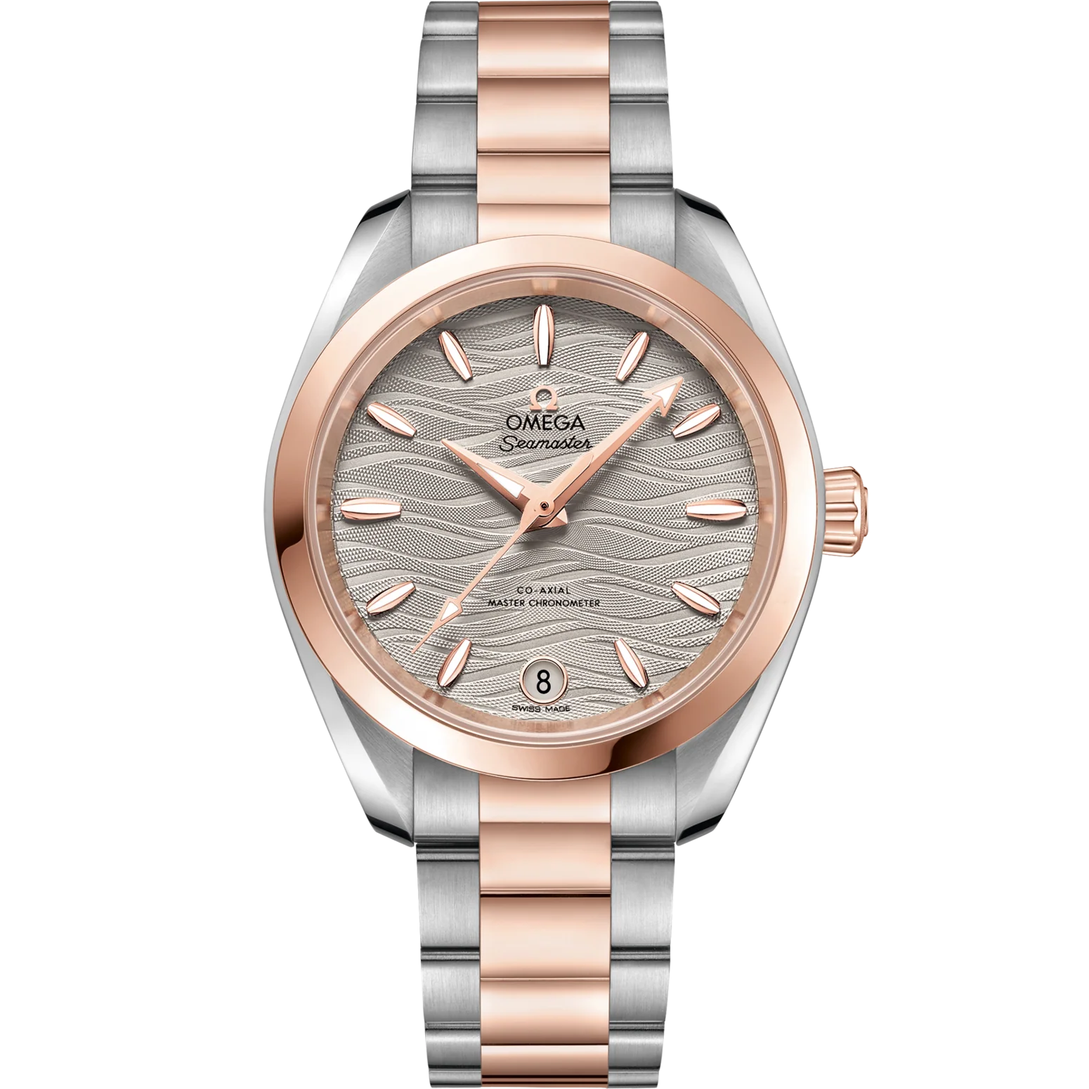 Omega Seamaster Aqua Terra 150M 34 mm Grey Dial Stainless Steel and Sedna�?18k Rose Gold Bracelet 220.20.34.20.06.001