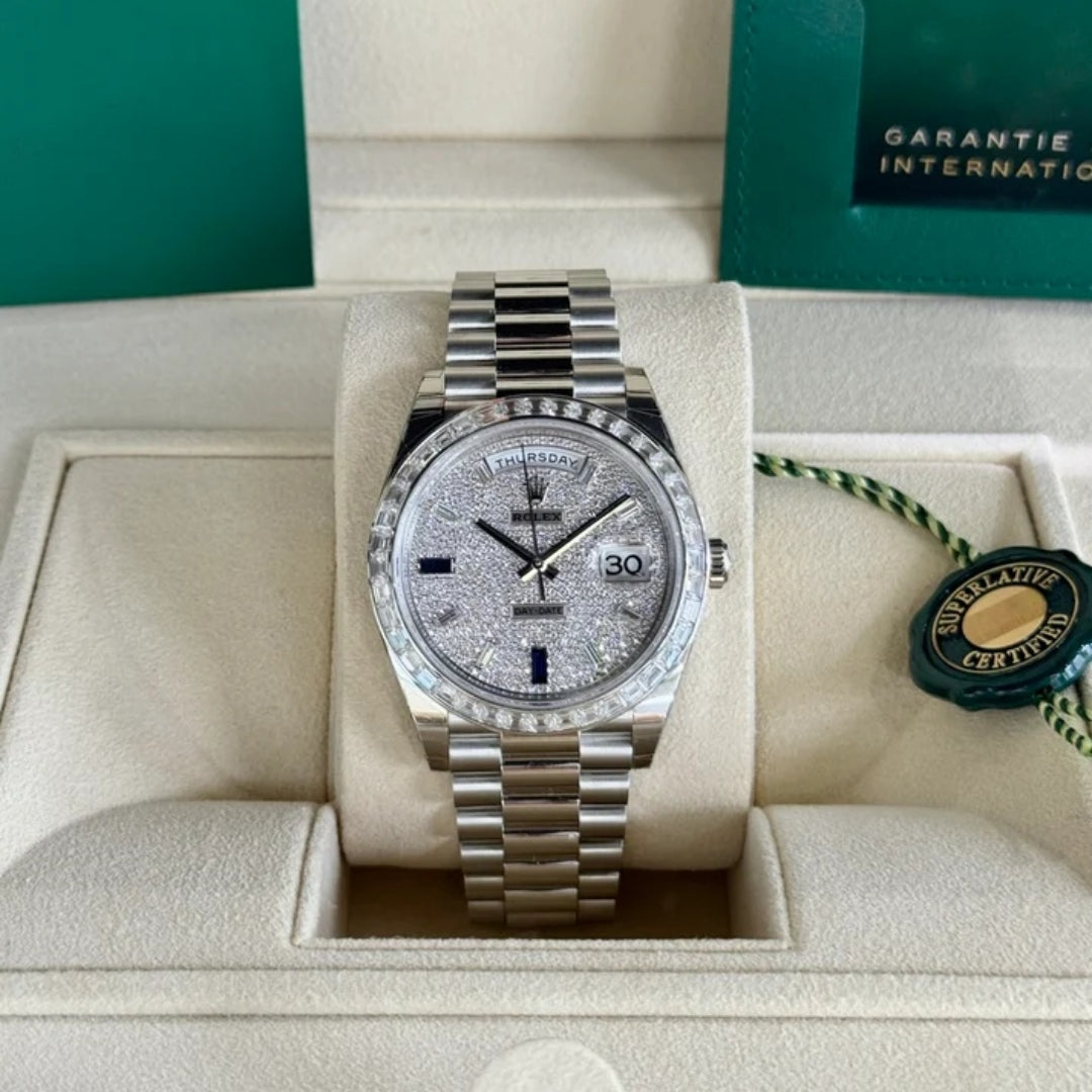 Rolex Day-Date 40mm 228396TBR-0021 Diamonds Sapphires Dial - Image 4