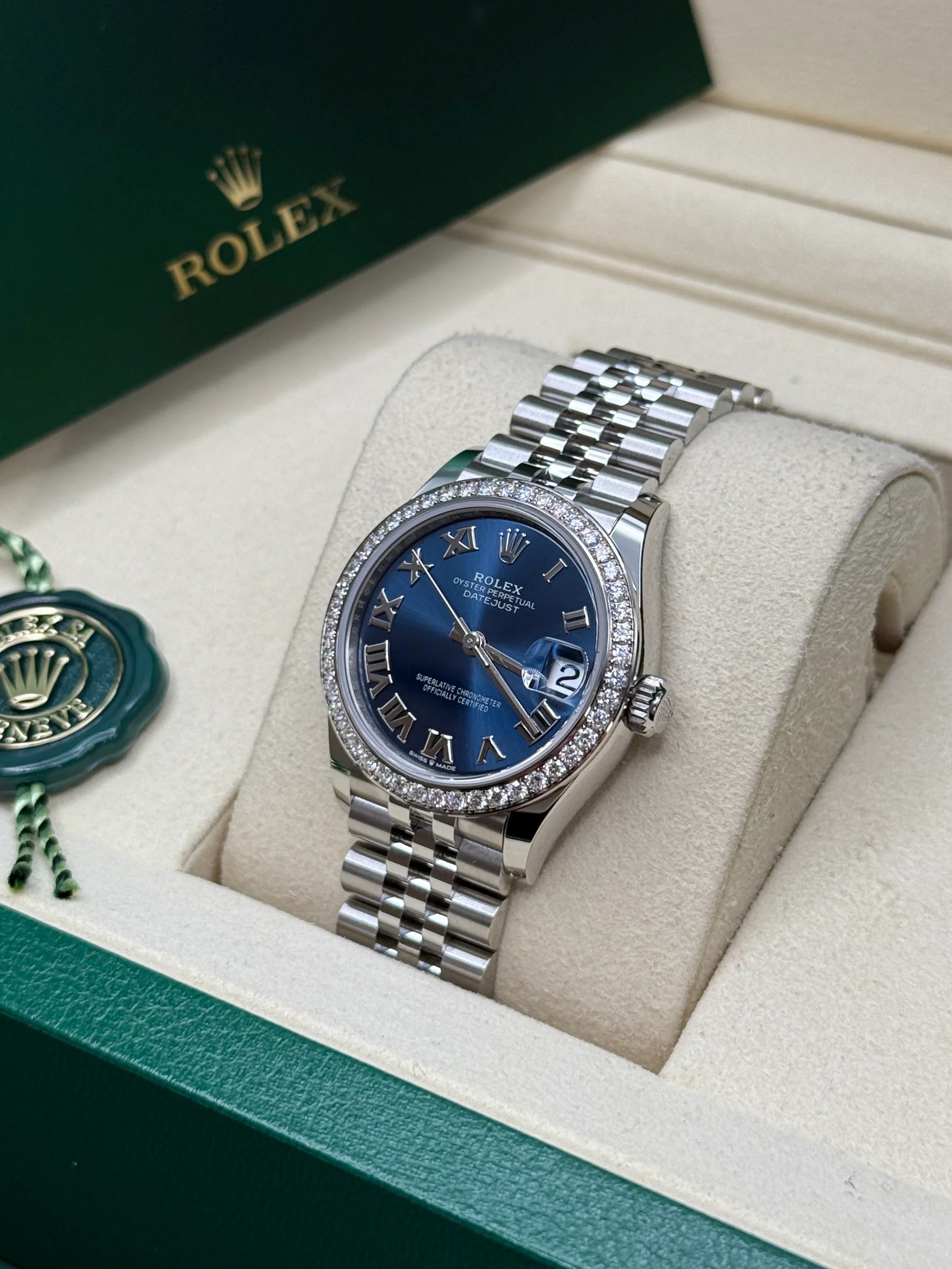 Rolex Datejust m278384RBR-0037/0038 Bright Blue 31mm Dial Oyster Watch - Image 4