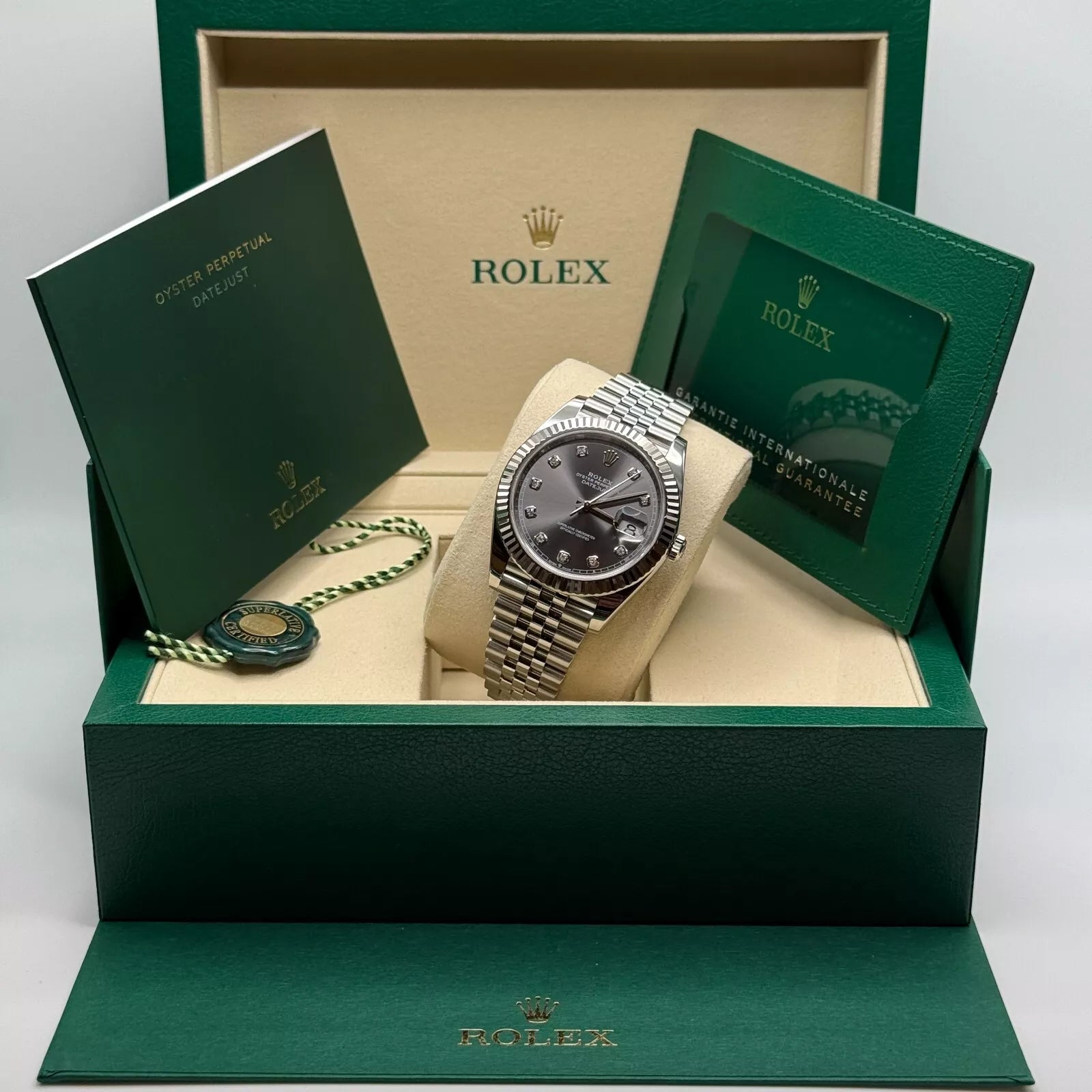 Rolex Datejust 41mm 126334 Slate Diamond Jubilee Stainless Steel - Image 7