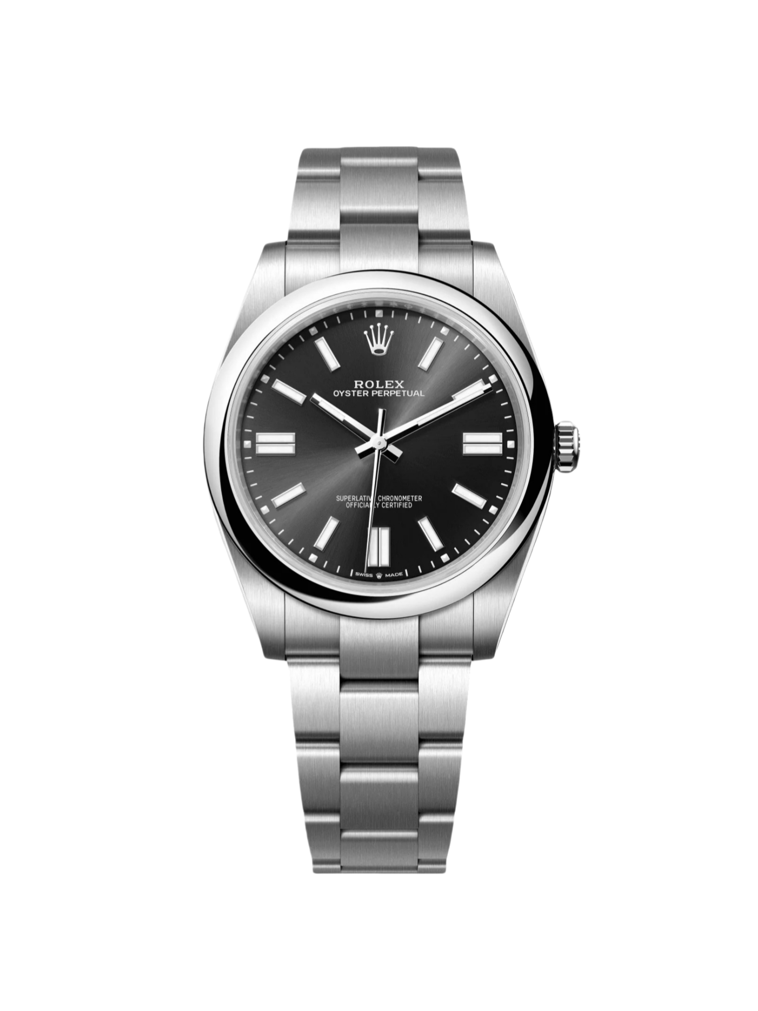 Rolex Oyster-Perpetual 41mm 124300-0002 Stainless Steel Black Index Dial Watch