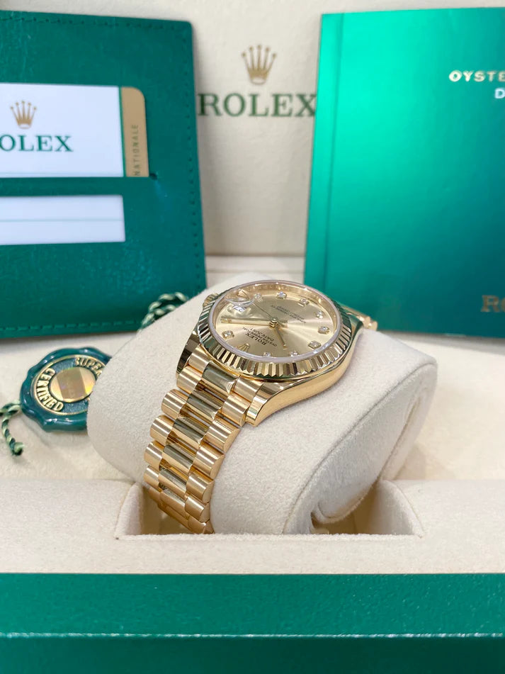 Rolex Datejust m278278-0009 Champagne 31mm Dial President Bracelet Watch - Image 3