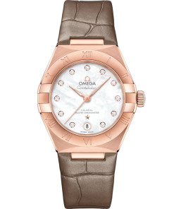 Omega Constellation Ladies' Selection 29mm Sedna�?gold on leather strap 131.53.29.20.55.002