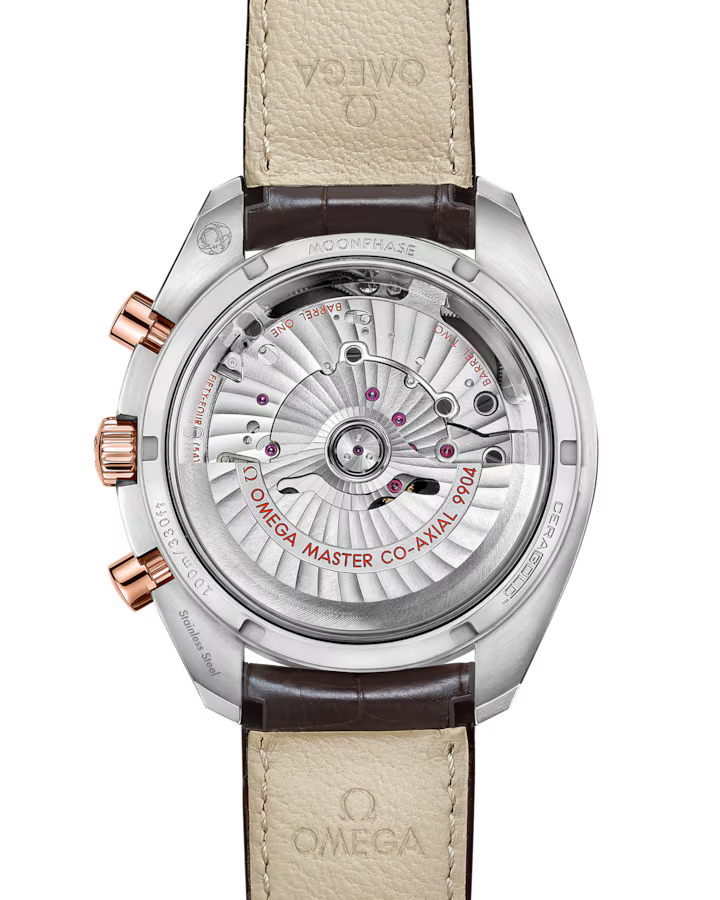 Omega Speedmaster Moonphase Brown Dial 44.25mm Stainless Steel Sedna�?gold Strap 304.23.44.52.13.001 - Image 2