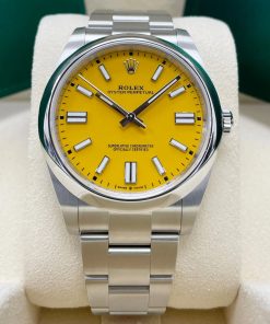 Alternative view of Rolex Oyster Perpetual 41mm 124300-0004 Yellow Dial