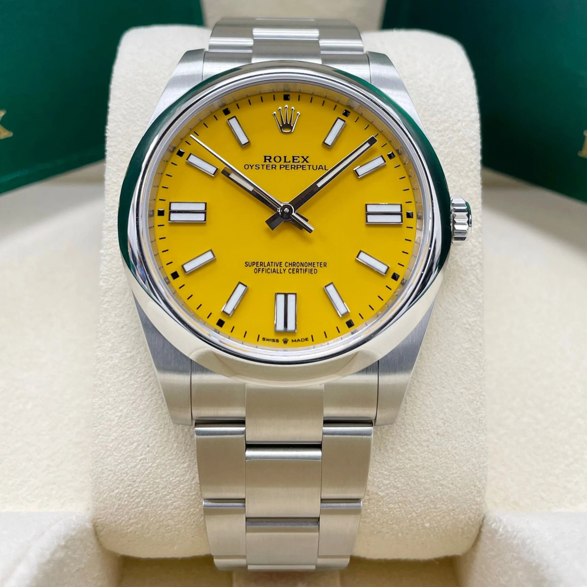 Rolex Oyster Perpetual 41mm 124300-0004 Yellow Dial - Image 2