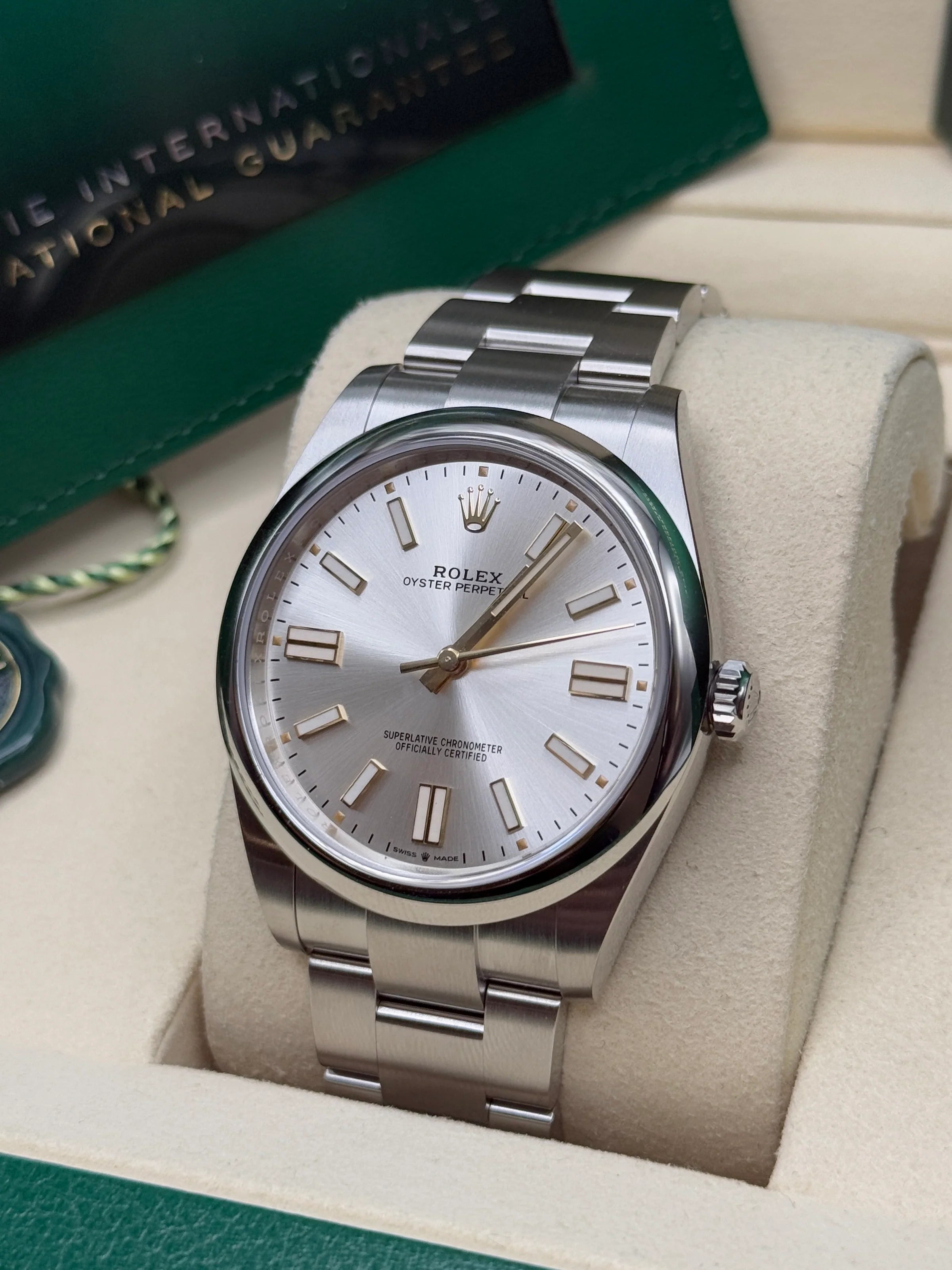 Rolex Oyster Perpetual 41mm 124300-0001 Stainless Steel Silver Index Dial Watch - Image 3
