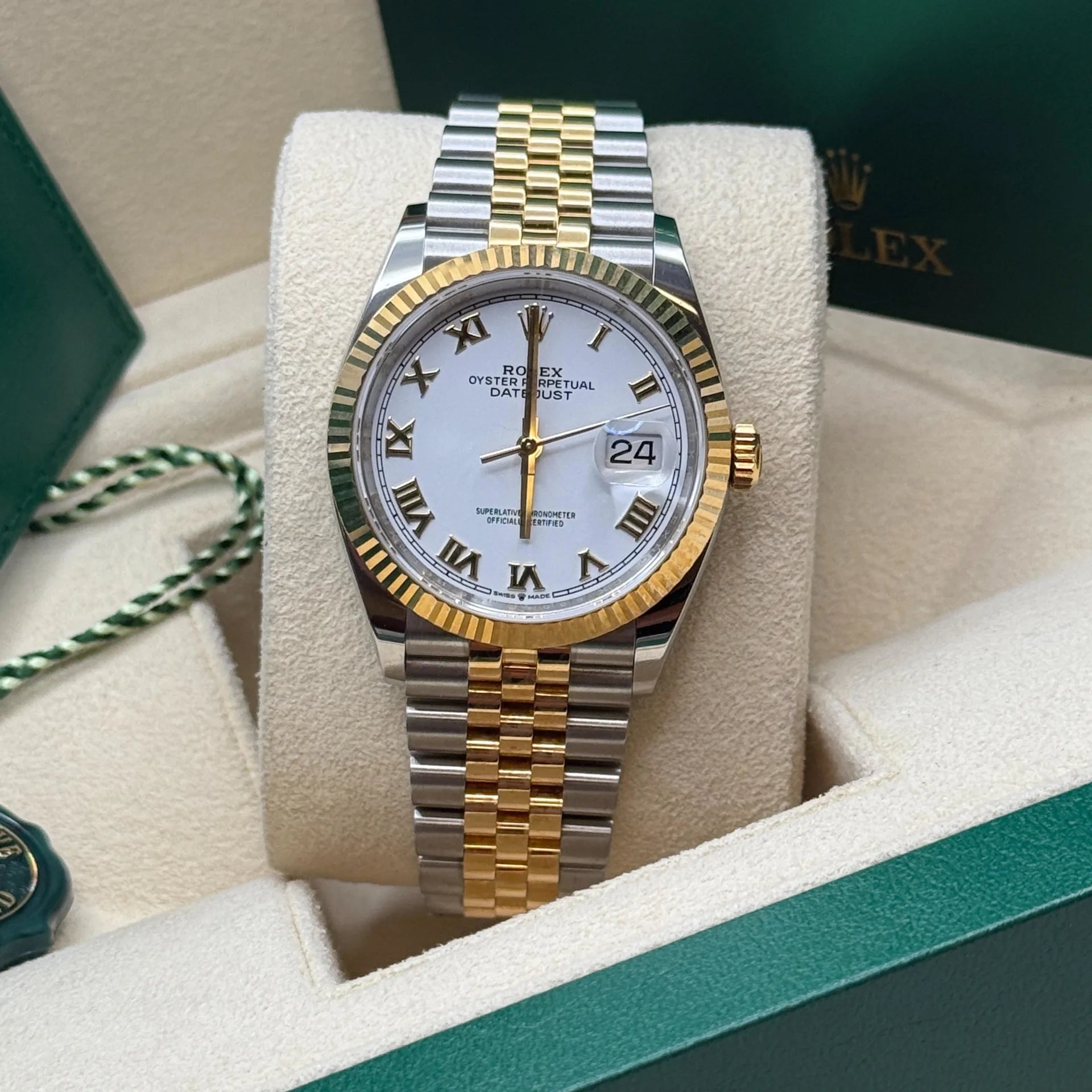 Rolex Datejust 36mm 126233 White Dial Oyster Bracelet Watch - Image 10