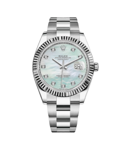 Rolex Datejust 41 Mother of Pearl Diamond Stainless Steel Fluted Oyster - 126334