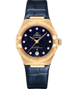 Omega Constellation Ladies' Selection 29mm yellow gold on leather strap 131.53.29.20.53.001