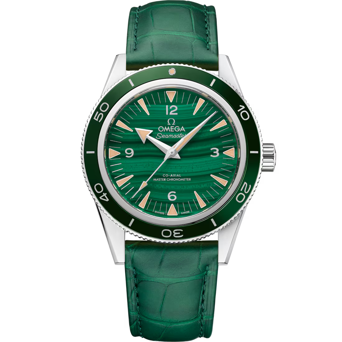 Omega Seamaster 300 41mm Green Dial Platinum Strap 234.93.41.21.99.001