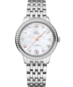 Omega De Ville Prestige, Stainless Steel and Diamond-set, 34mm 434.15.34.20.55.001