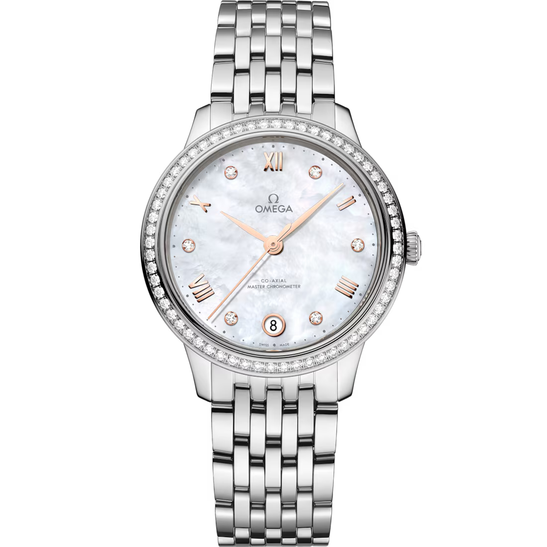 Omega De Ville Prestige, Stainless Steel and Diamond-set, 34mm 434.15.34.20.55.001
