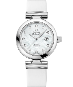 Alternative view of Omega De Ville Ladymatic 34mm White Dial with Diamonds Stainless Steel Strap 425.37.34.20.55.002