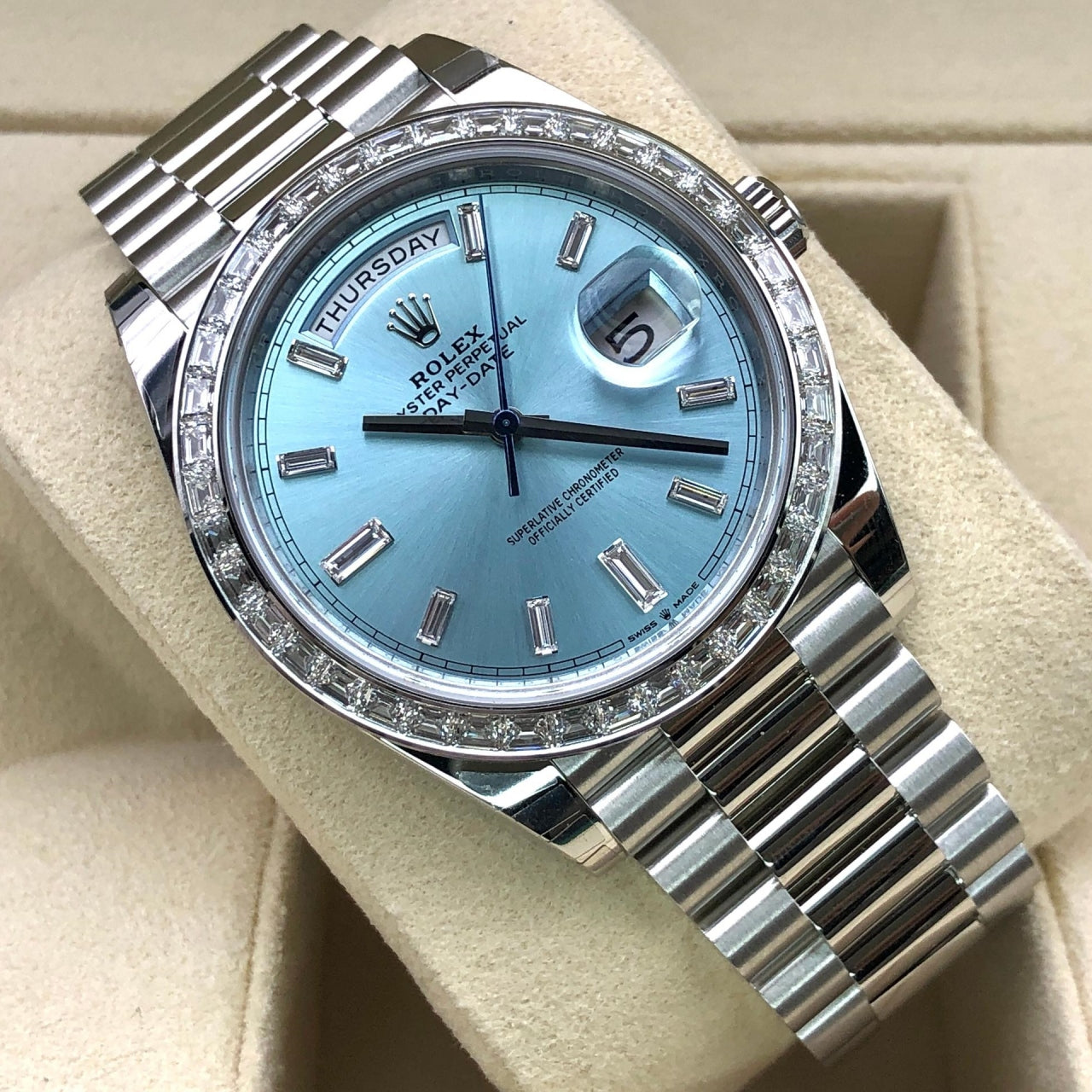 Rolex Day-Date 40mm 228396TBR-0002 Ice Blue Diamonds Dial - Image 3