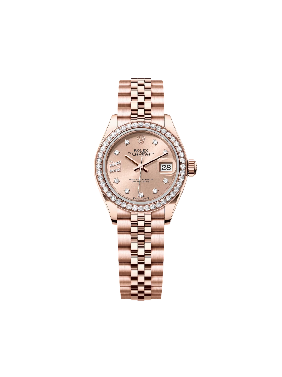 Rolex Lady-Datejust 28mm 279135RBR Rose Diamond Dial Jubilee Bracelet - Image 3
