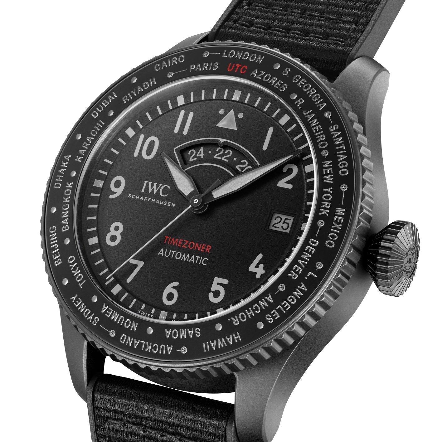 IWC Pilot's Timezoner Top Gun Ceratanium 46mm Mens Watch Black IW395505 - Image 2