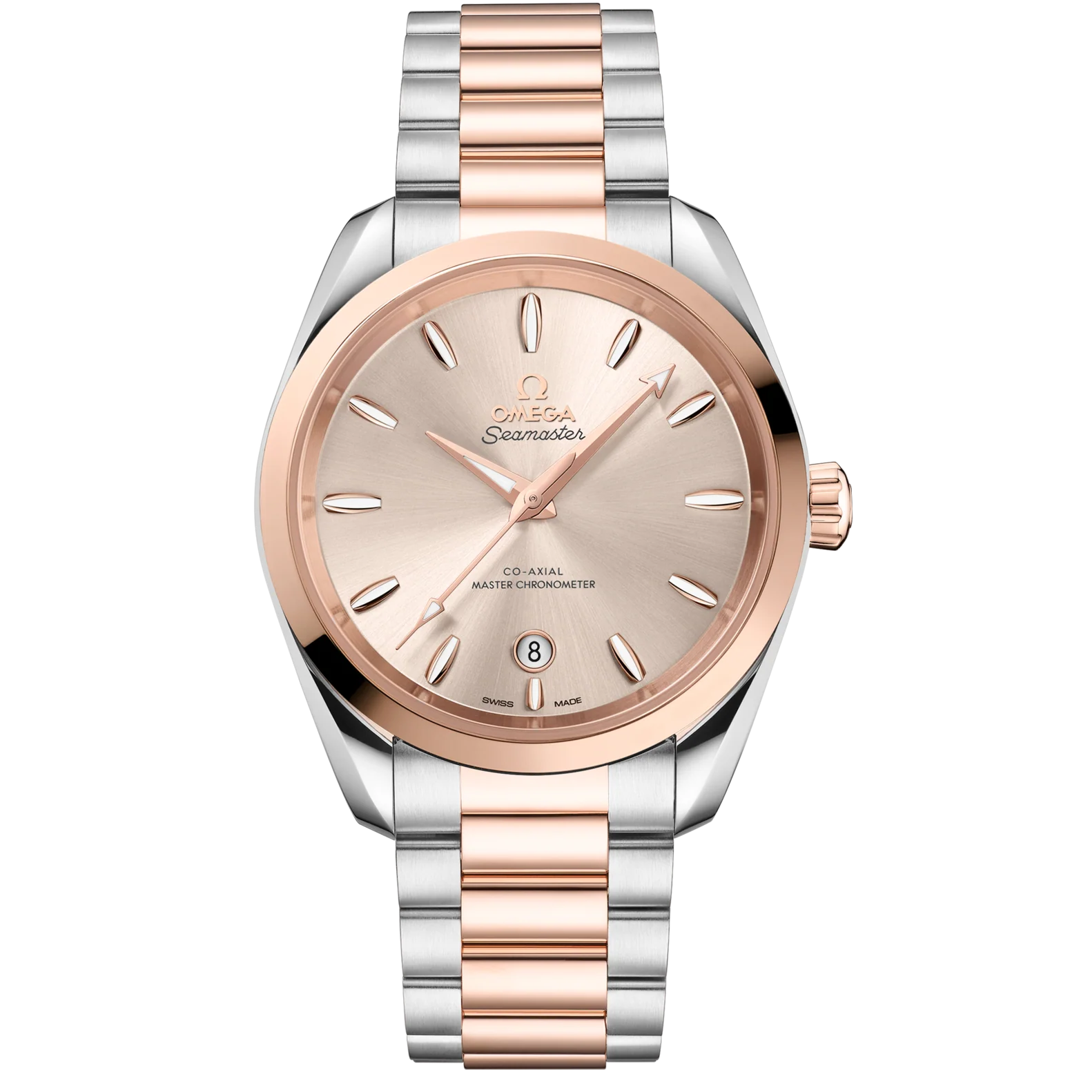 Omega Seamaster Aqua Terra Shades 38 mm Linen Dial Stainless Steel and Sedna�?18k Rose Gold Strap 220.20.38.20.09.001