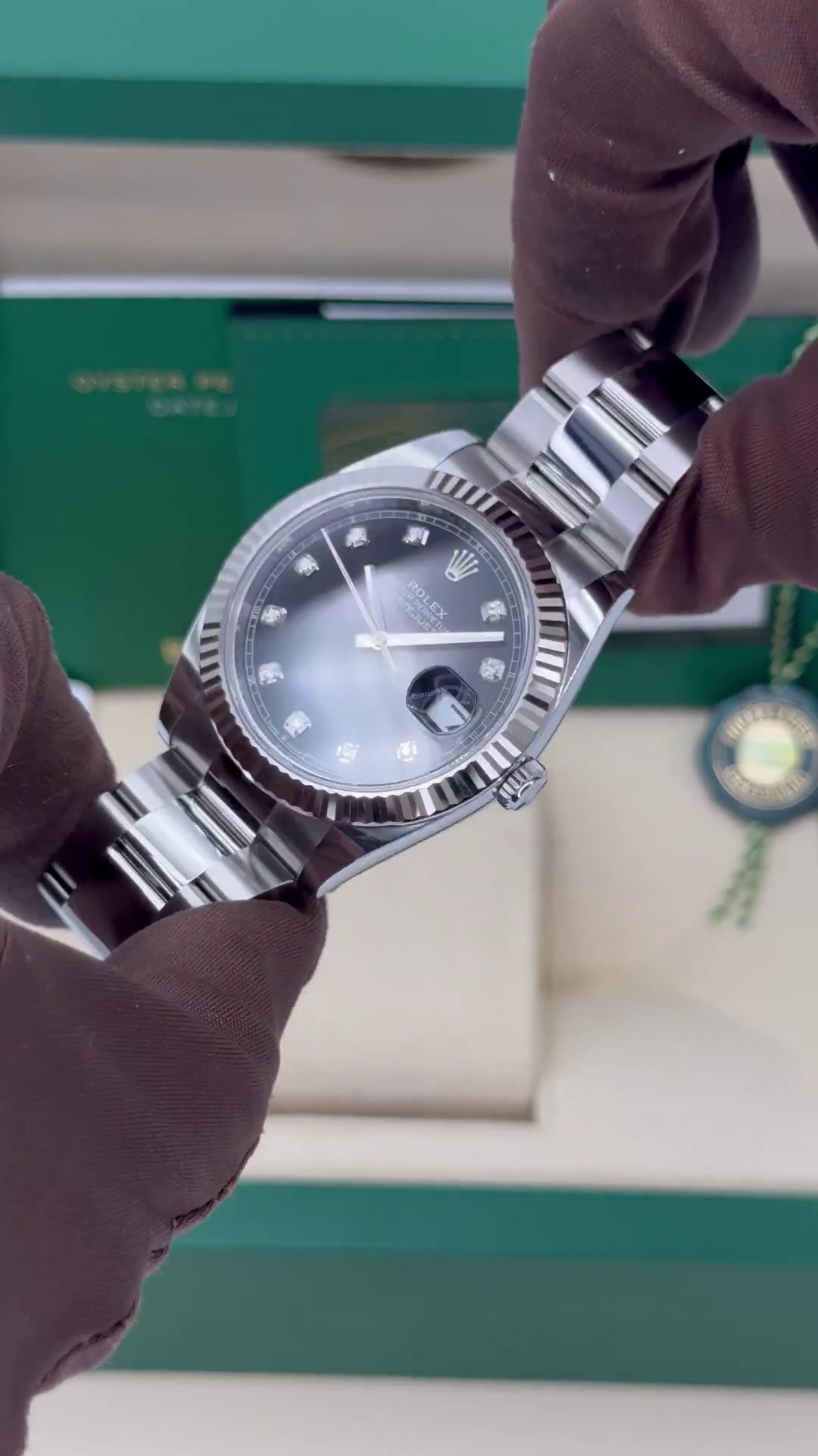 Rolex Datejust 41mm 126334 Black Diamond Oyster Stainless Steel Mens Watch - Image 13