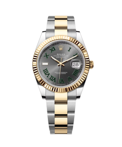 Rolex  Datejust 41mm 126333 Two-Tone Yellow Gold Fluted Bezel Wimbledon Dial Oyster