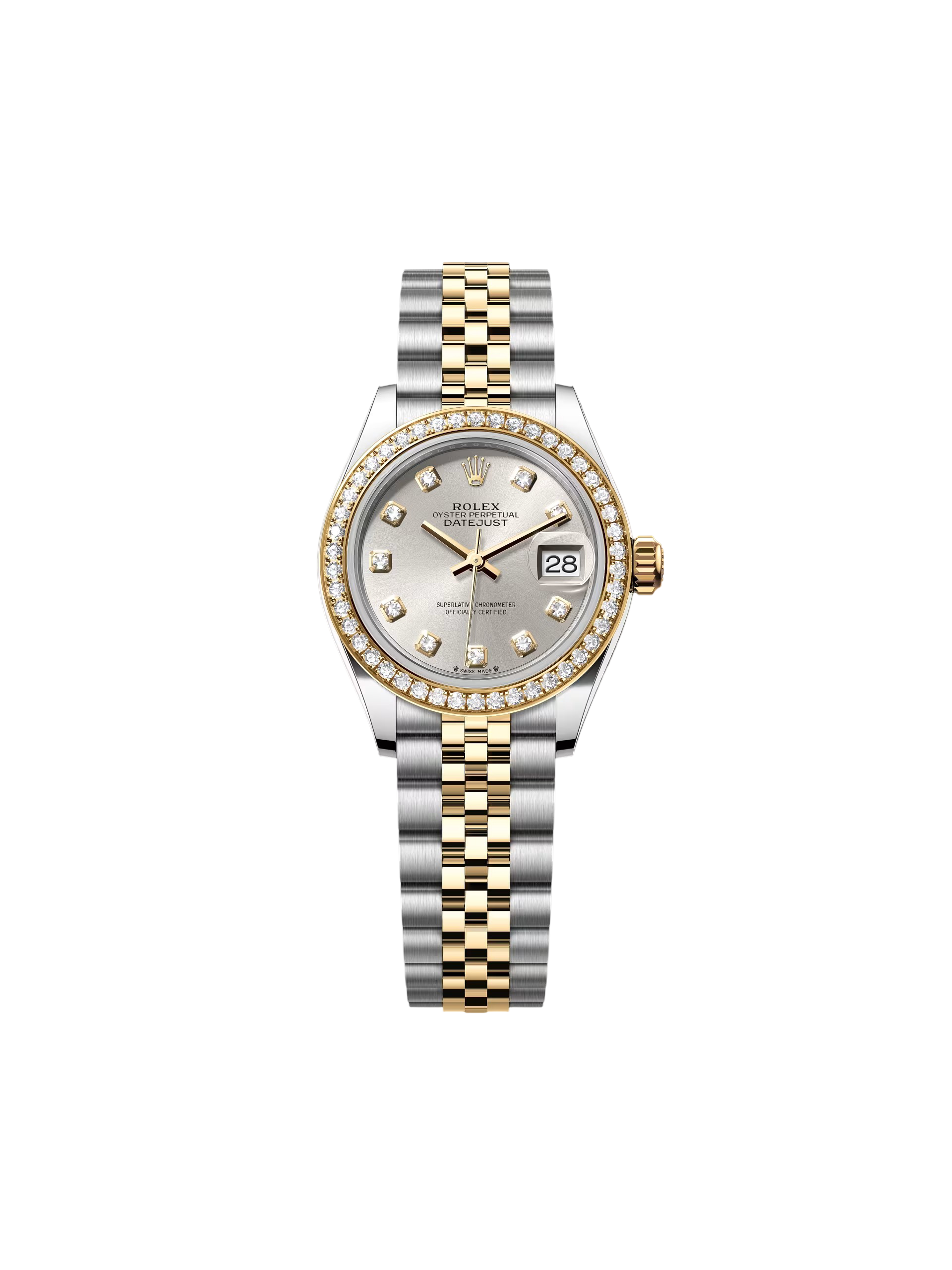 Rolex Lady-Datejust 28mm 279383RBR Silver Diamond Dial Yellow Rolesor Oyster Bracelet - Image 7