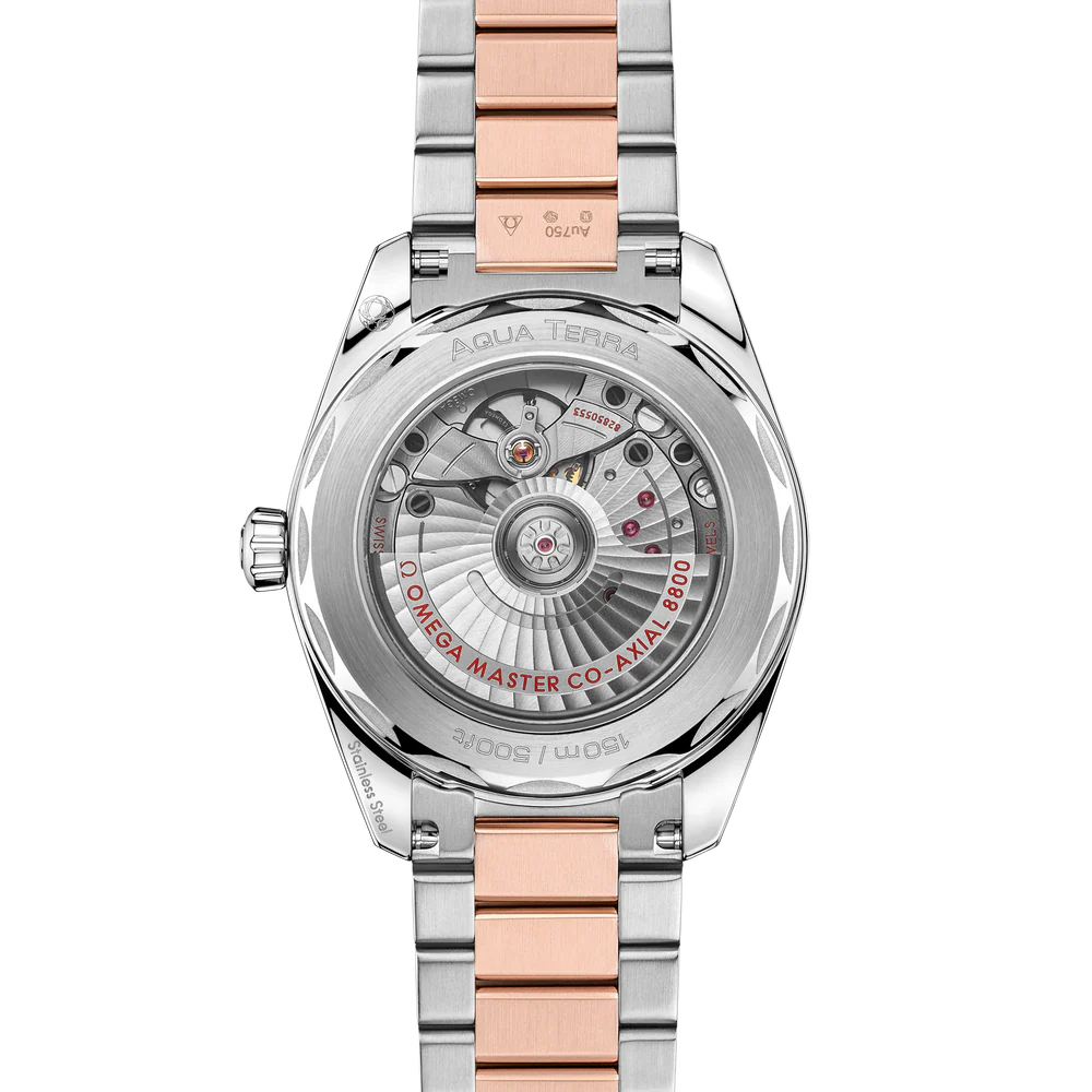 Omega Seamaster Aqua Terra Shades 38 mm Linen Dial Stainless Steel and Sedna�?18k Rose Gold Strap 220.20.38.20.09.001 - Image 2