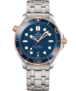Omega Seamaster Diver 300M 42mm Blue Dial Stainless Steel and Sedna�?18k Rose Gold Bracelet 210.20.42.20.03.002