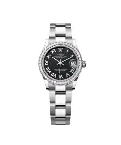 Rolex Datejust m278384RBR Bright Black 31mm Dial Oyster Watch