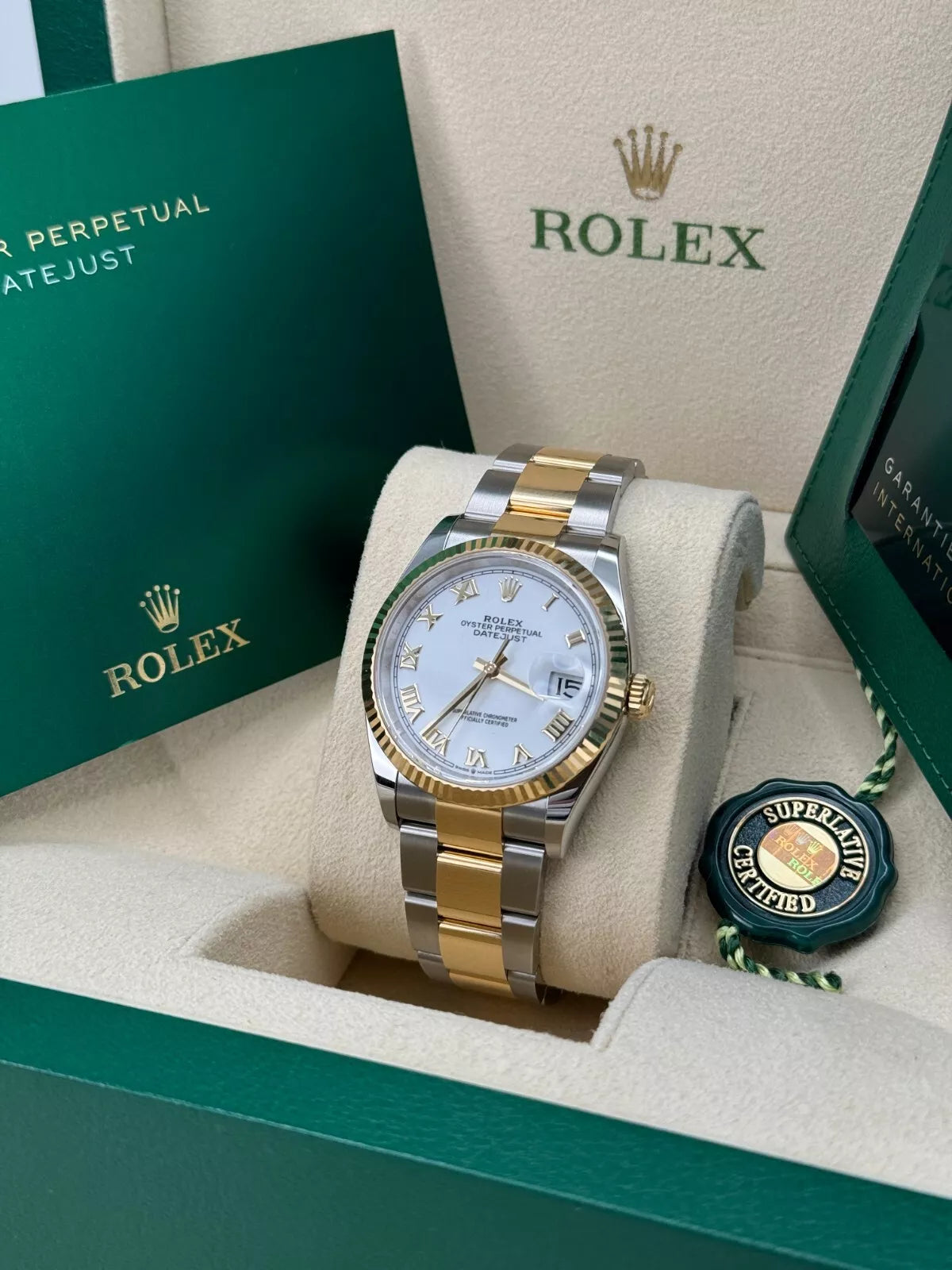 Rolex Datejust 36mm 126233 White Dial Oyster Bracelet Watch - Image 2