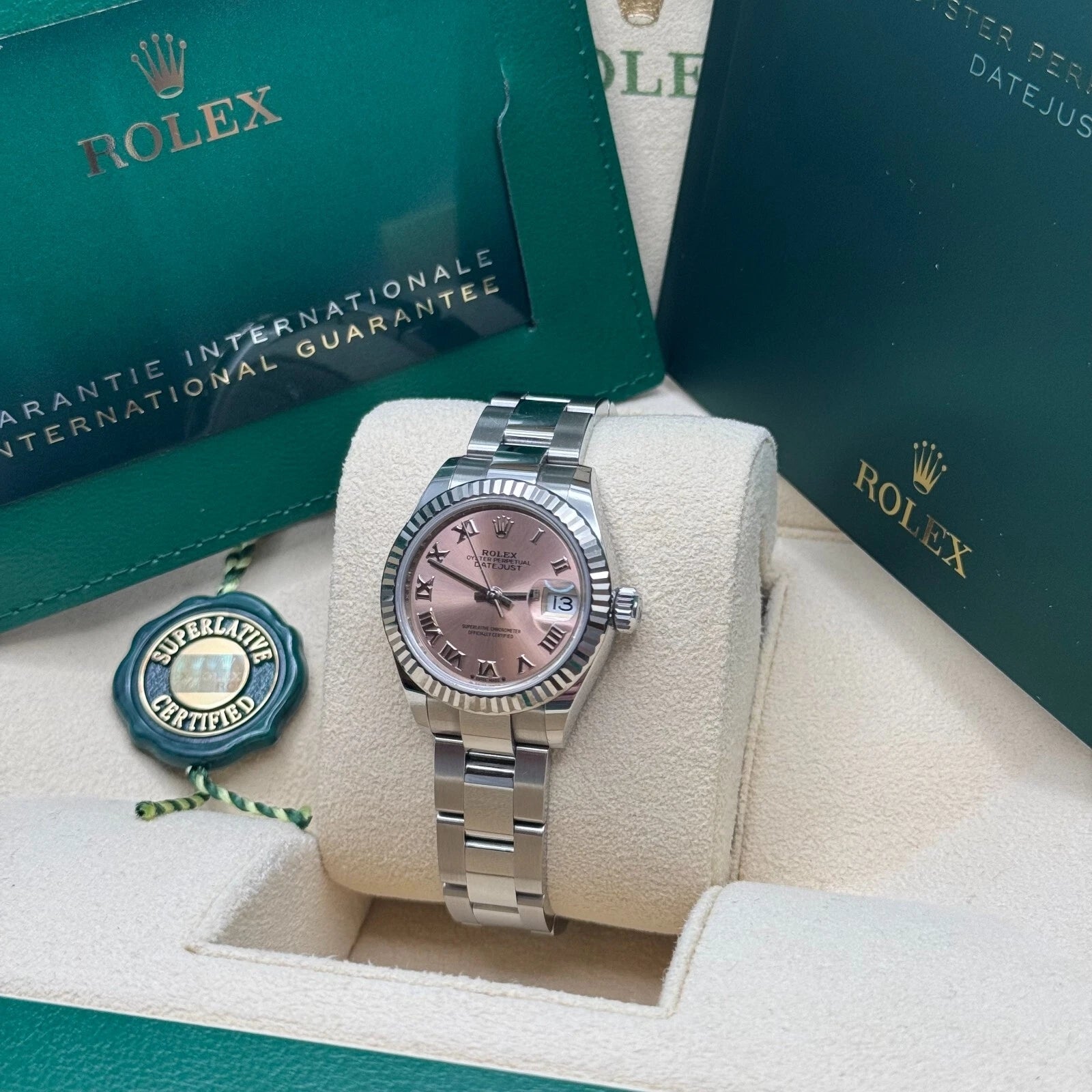 Rolex Lady-Datejust 28mm 279174 Pink Roman Dial Oyster Bracelet - Image 5