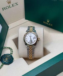 Alternative view of Rolex Lady-Datejust 28mm 279173 Silver Roman Dial Oyster Bracelet