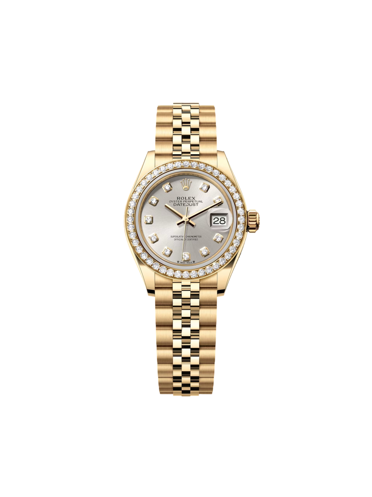 Rolex Lady-Datejust 279138RBR Silver 28mm Dial President Bracelet Watch - Image 2