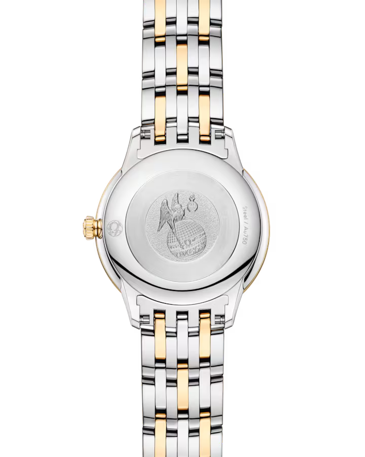Omega De Ville Prestige 27.5mm White Dial Stainless Steel and 18k Yellow Gold Bracelet 434.20.28.60.05.001 - Image 2