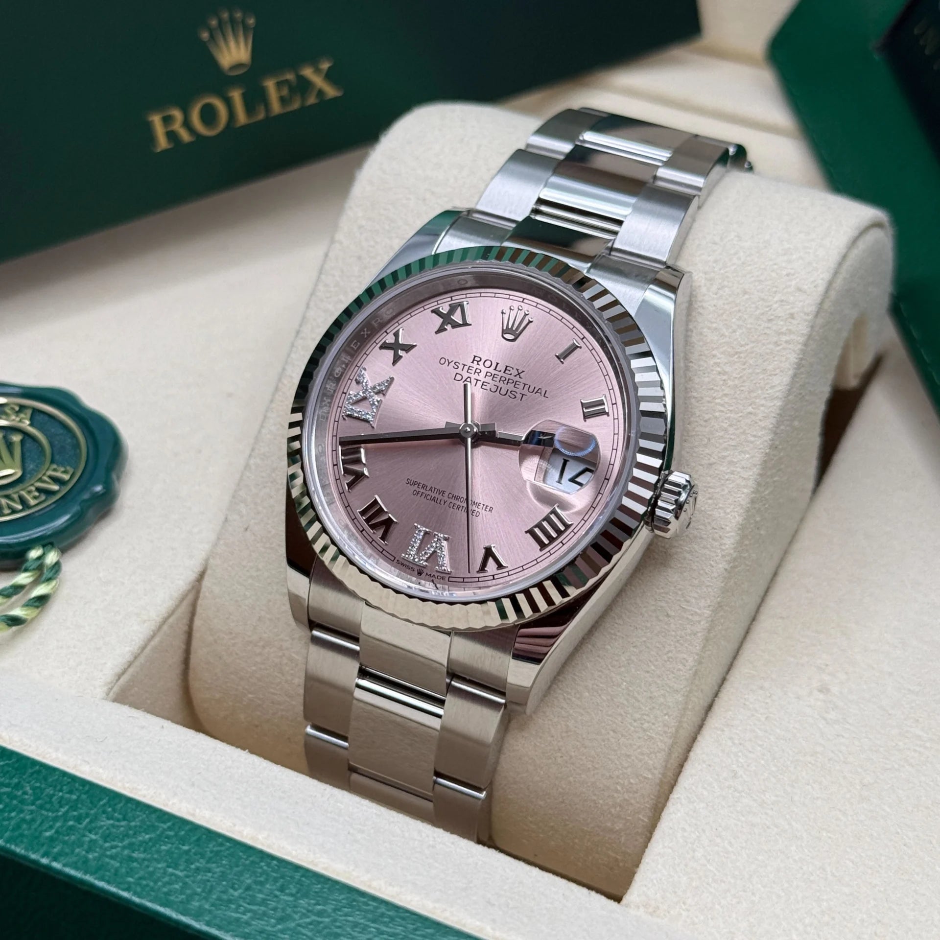Rolex Datejust 36mm 126234 Pink Roman Dial Oyster Stainless Steel - Image 5