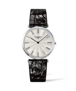 Longines Men's L4.755.4.71.2 La Grande Classique Black Leather Watch