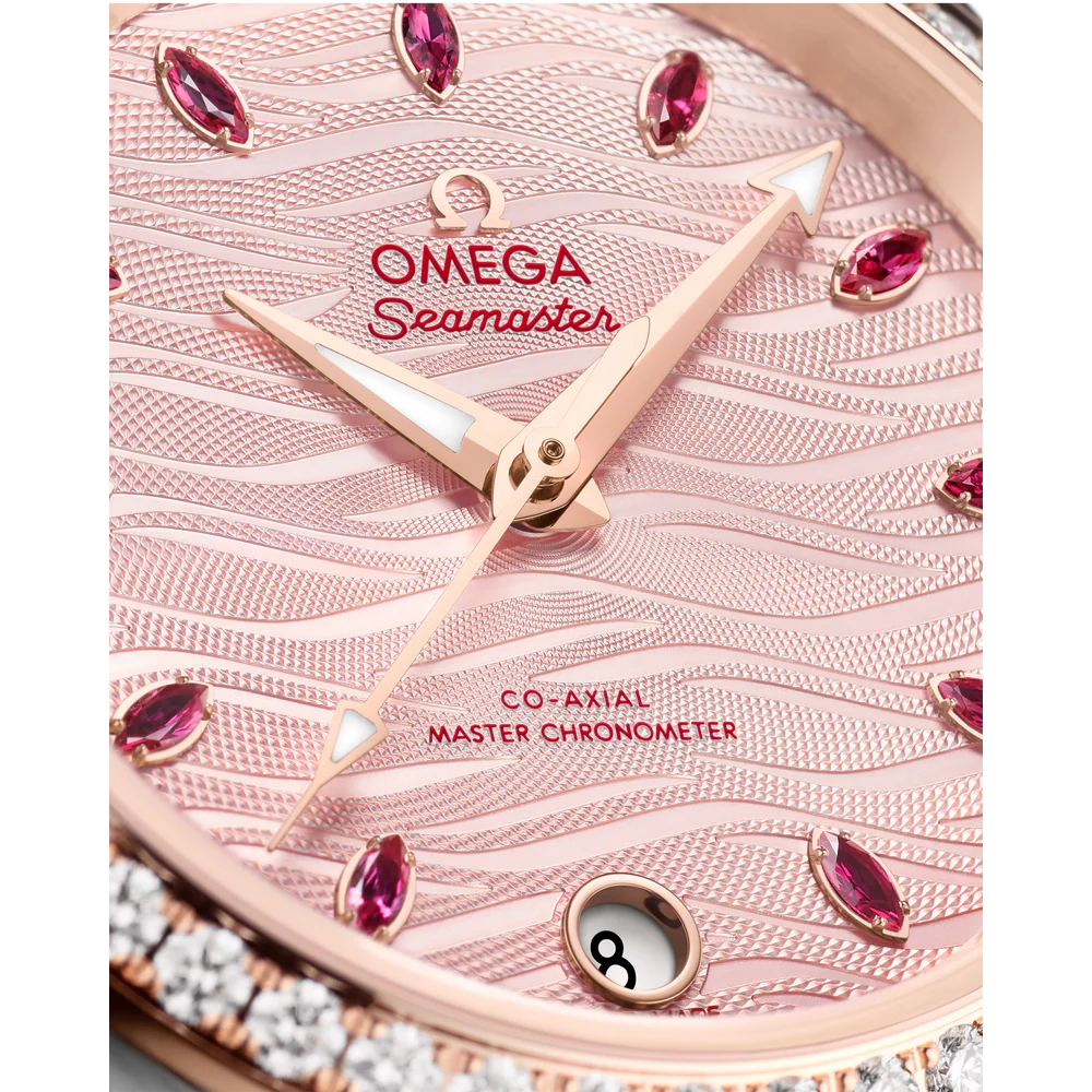 Omega Seamaster Aqua Terra 150M 34 mm Pink Dial with Diamonds Stainless Steel and Sedna�?18k Rose Gold Bracelet 220.25.34.20.60.001 - Image 3