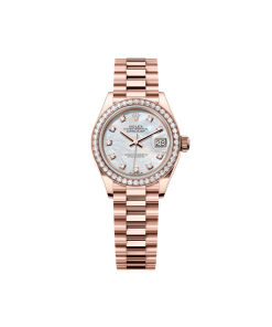 Alternative view of Rolex  Lady-Datejust 28mm 279135RBR Mother Of Pearl Diamond Dial Jubilee Bracelet