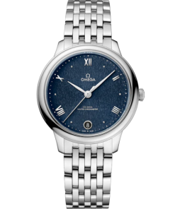 Omega De Ville Prestige 34 mm Blue Dial Stainless Steel Bracelet 434.10.34.20.03.002