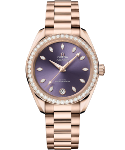 Omega Seamaster Aqua Terra Shades 34 mm Lavender Dial with Diamonds Sedna�?18k Rose Gold Bracelet 220.55.34.20.60.001