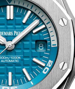 Alternative view of Audemars Piguet Offshore Diver Turquoise Blue Dial 42mm 15710ST.OO.A032CA.01
