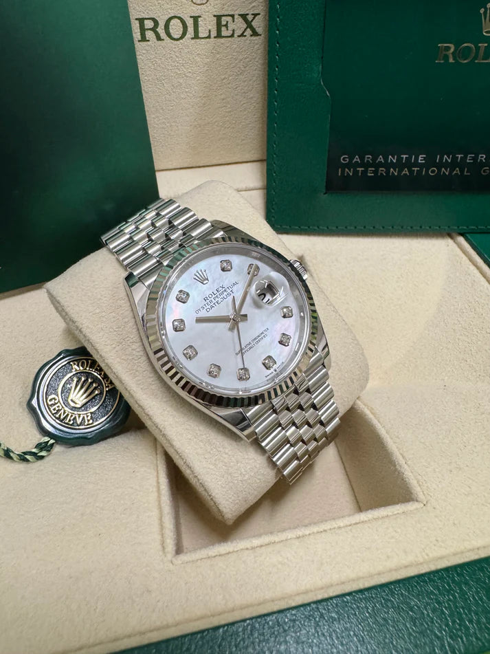 Rolex Datejust 36mm 126234 Mother of Pearl Diamond Dial Oyster Stainless Steel - Image 5